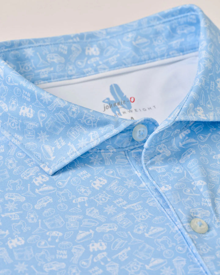 Johnnie-O Featherweight Wine Mixer Polo: Kona