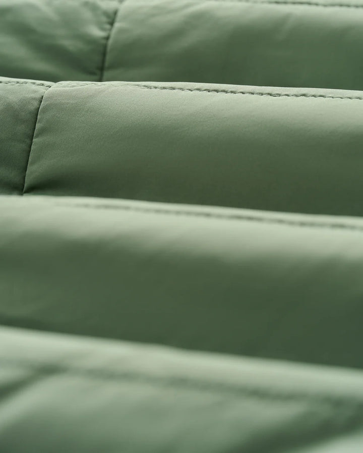 Johnnie-O Bauer Snap Front Quilted Vest: Kelp
