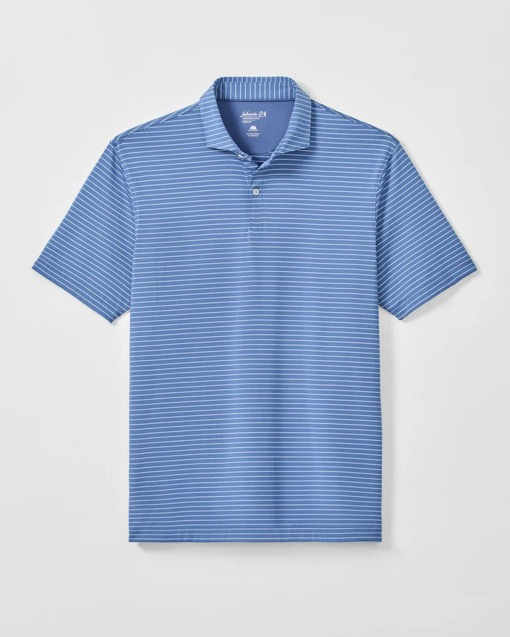 Johnnie-O Performance Jersey Polo: Beau Stripe: Lake