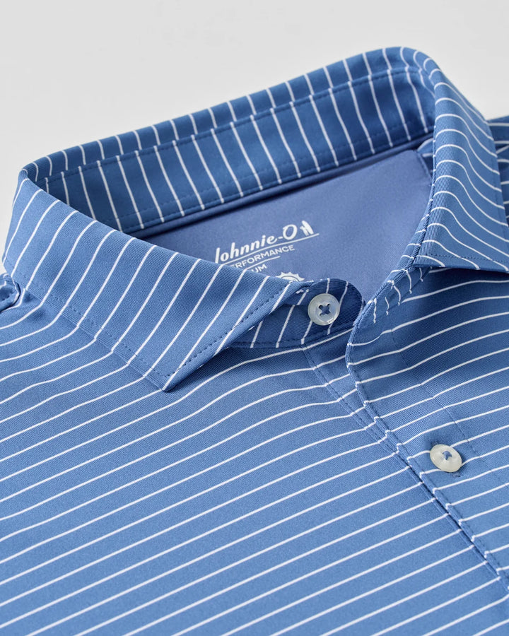 Johnnie-O Performance Jersey Polo: Beau Stripe: Lake
