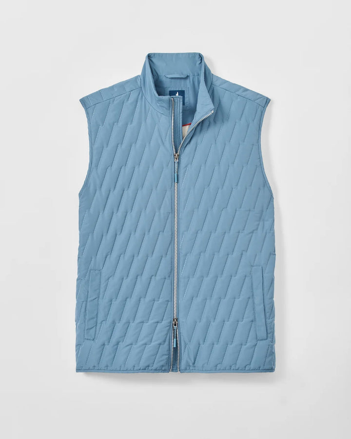 Johnnie-O Belfry Quilted Puffer Vest: Bluestone