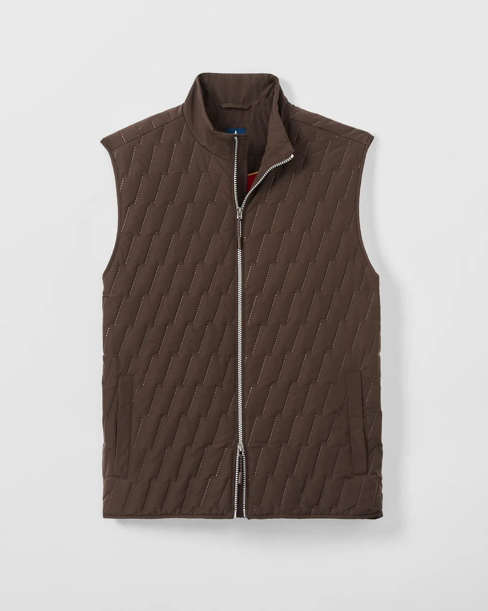 Johnnie-O Belfry Quilted Puffer Vest: Cocoa