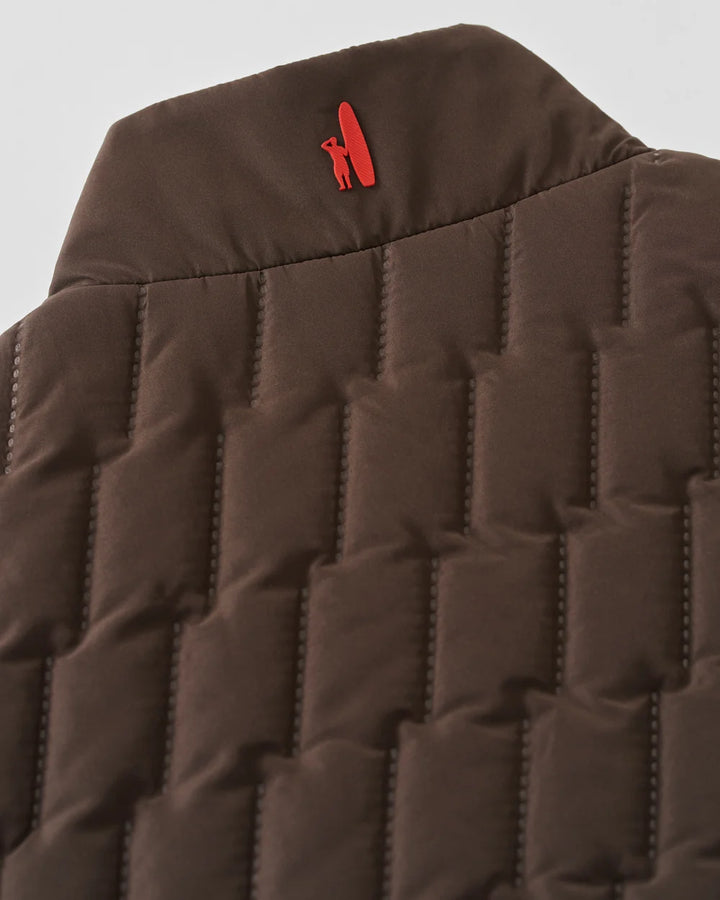 Johnnie-O Belfry Quilted Puffer Vest: Cocoa