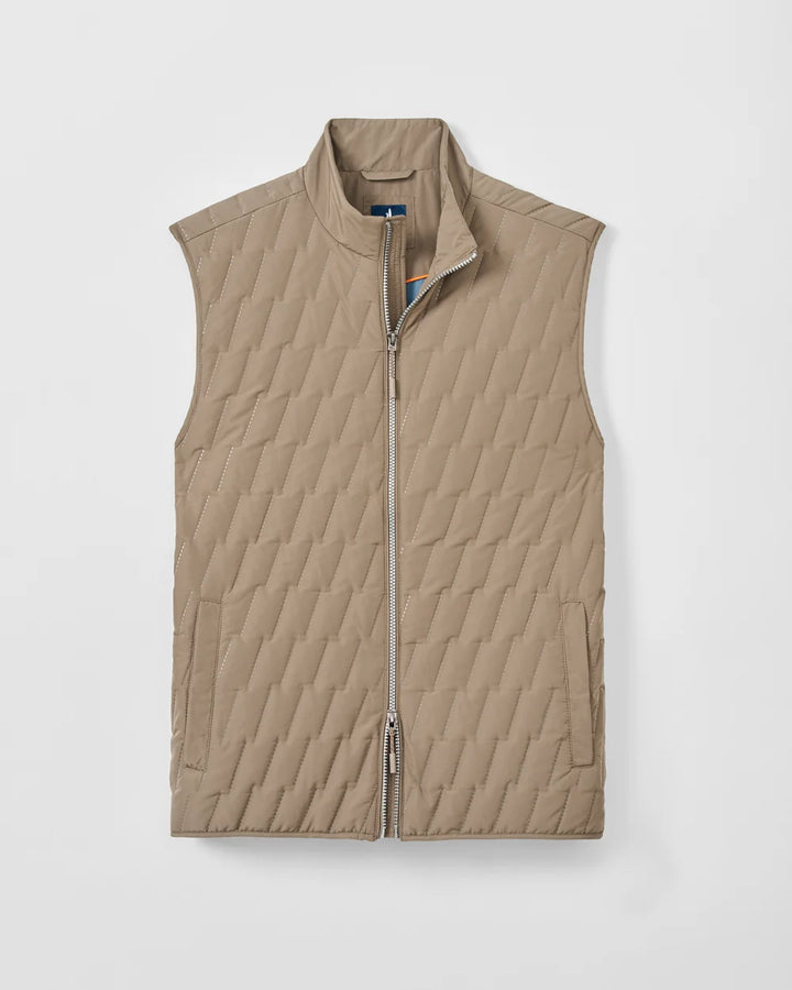 Johnnie-O Belfry Quilted Puffer Vest: Khaki
