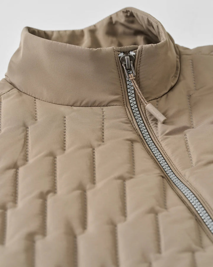 Johnnie-O Belfry Quilted Puffer Vest: Khaki