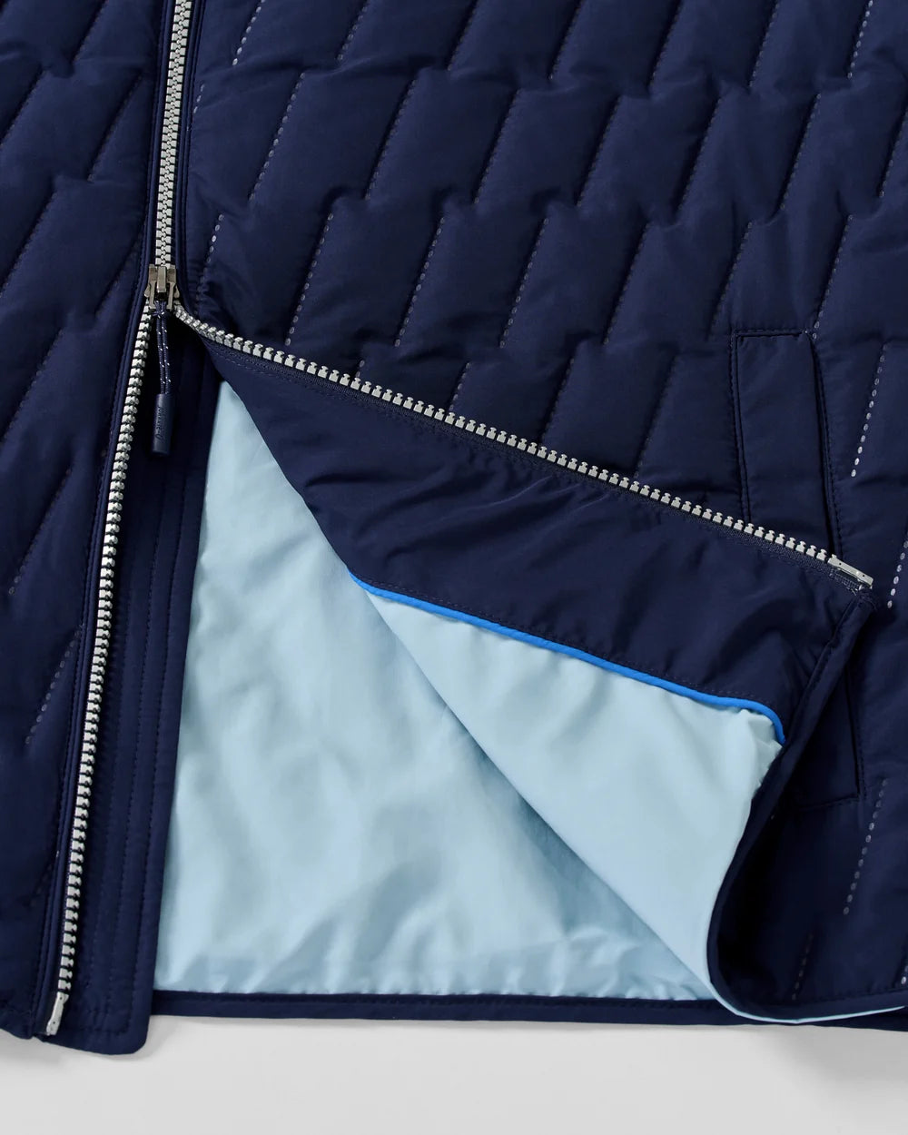 Johnnie-O Belfry Quilted Puffer Vest: Navy