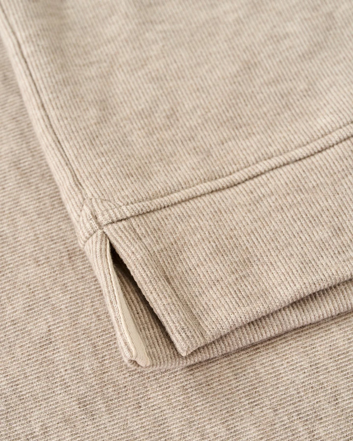 Johnnie-O Button Henley Hoodie: Cream