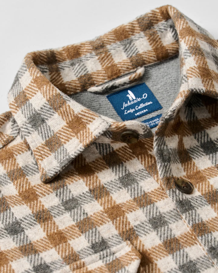 Johnnie-O Lodge Shirt - Cabin Check: Cream