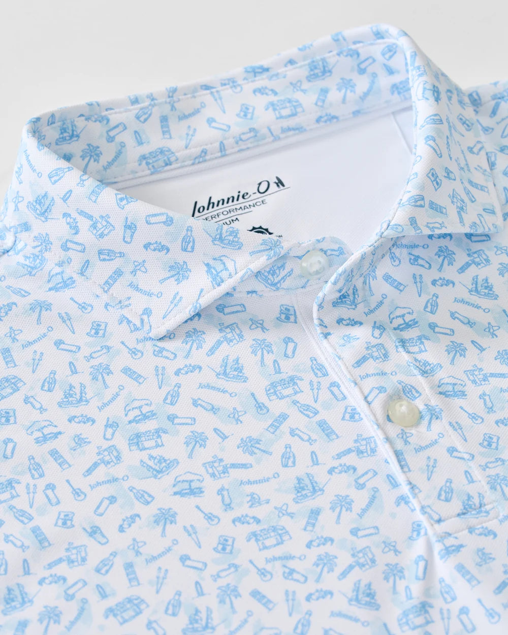 Johnnie-O Performance Mesh Polo: Cabo Breaks