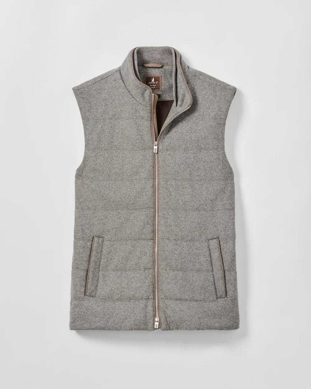 Johnnie-O Top Shelf Cashmere Zip Vest: Gray