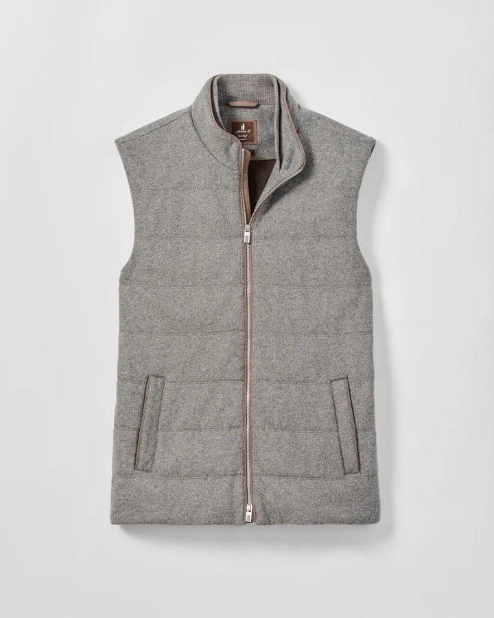 Johnnie-O Top Shelf Cashmere Zip Vest: Gray