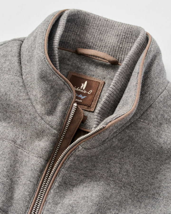 Johnnie-O Top Shelf Cashmere Zip Vest: Gray