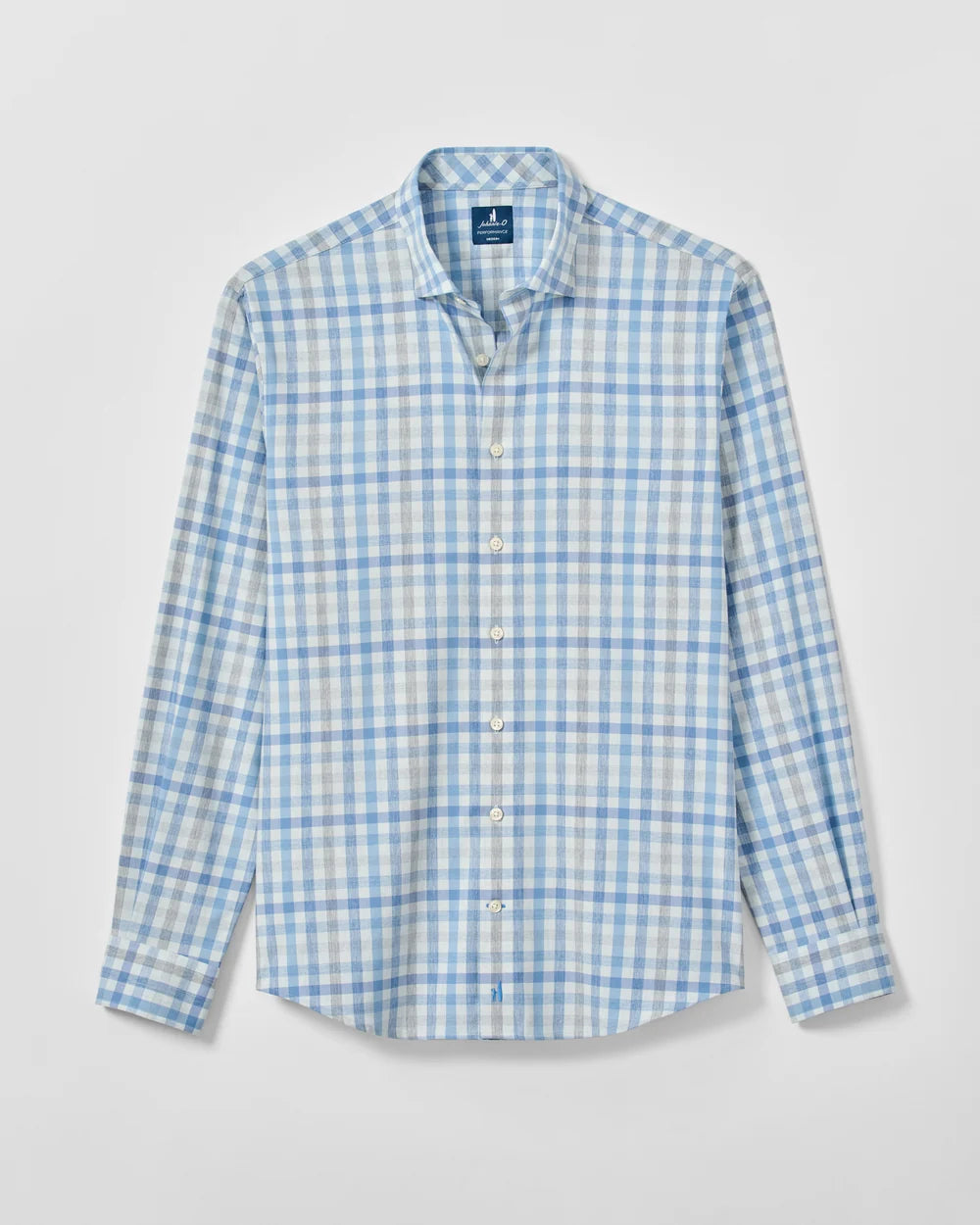 Johnnie-O Everyday Performance Button Down Shirt - Cay Exploded Gingham: Malibu