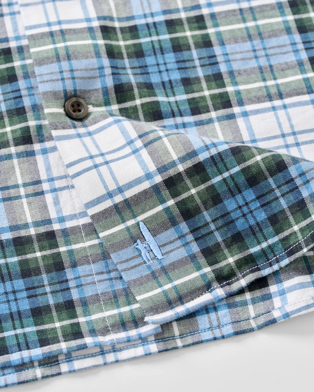 Johnnie-O Performance Flannel Button Down Shirt - Chimney Rock Tartan: Sailor