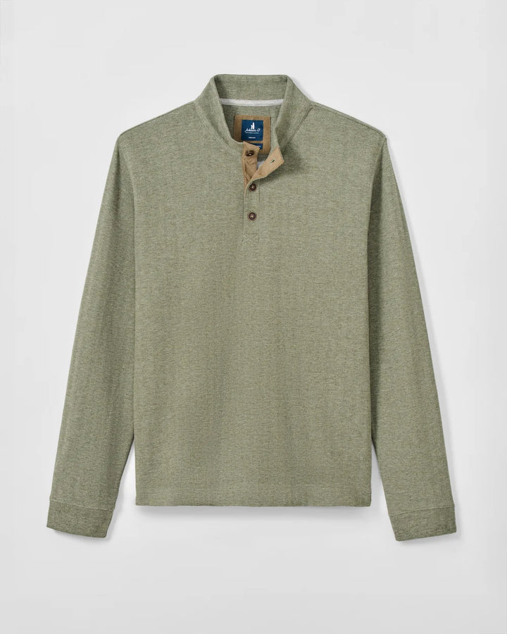 Johnnie-O Cotton Blend Herringbone Henley: Sequoia