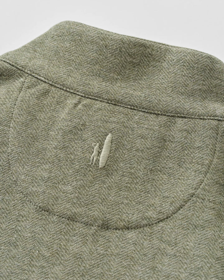 Johnnie-O Cotton Blend Herringbone Henley: Sequoia