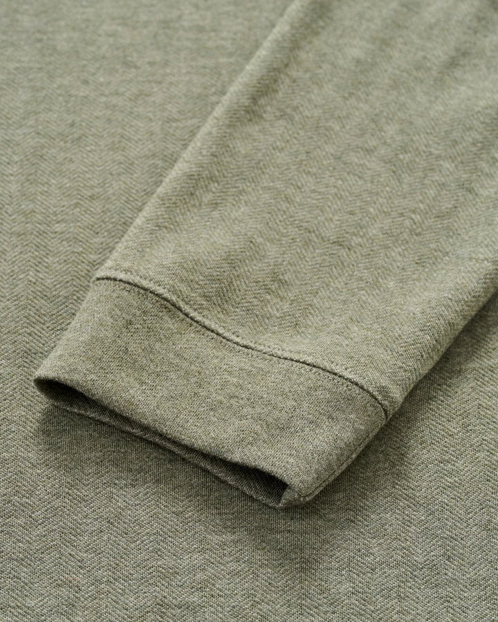 Johnnie-O Cotton Blend Herringbone Henley: Sequoia