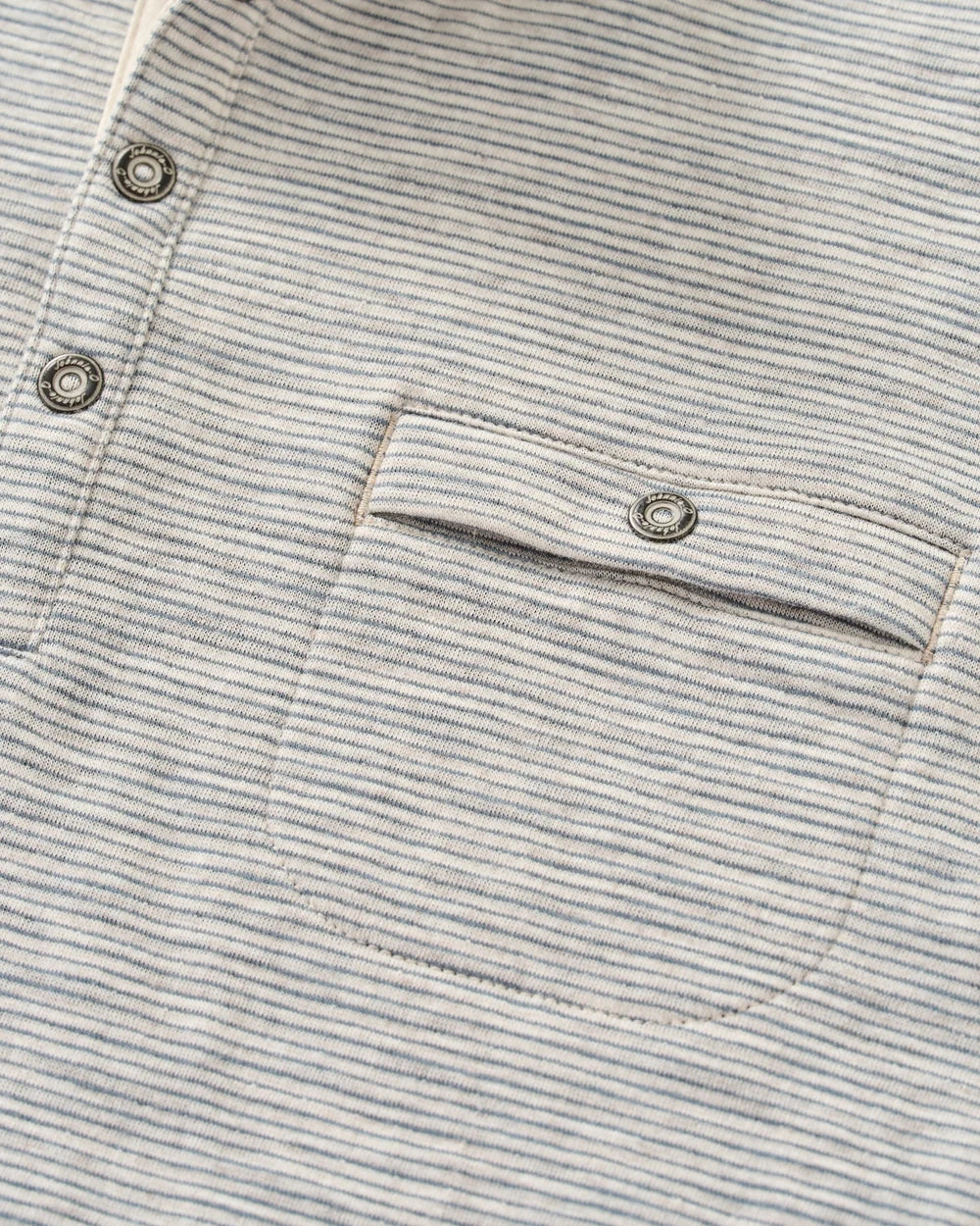 Johnnie-O Cove Striped Cotton Henley: Cream