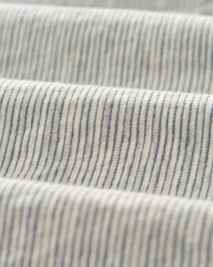 Johnnie-O Cove Striped Cotton Henley: Cream