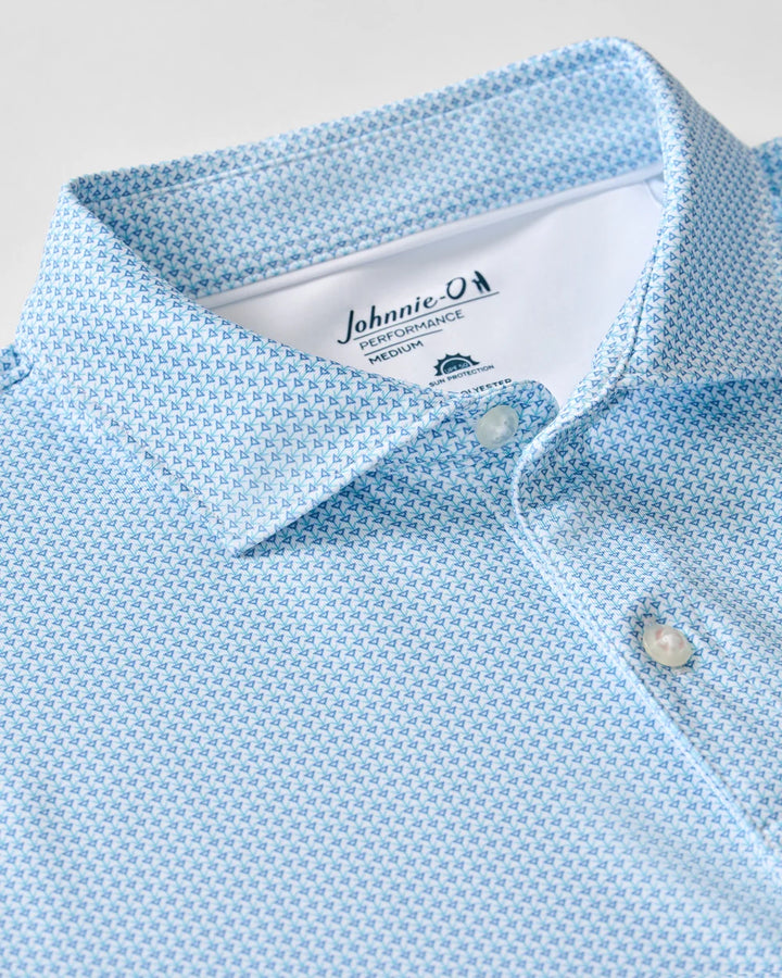 Johnnie-O Performance Jersey Polo - Darts: Cabana Blue