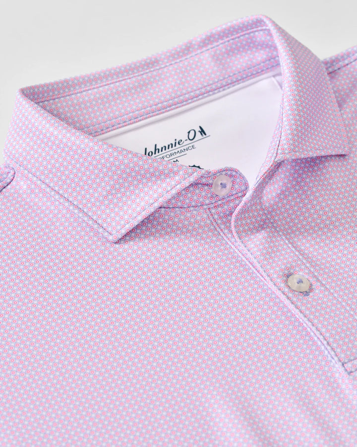 Johnnie-O Performance Jersey Polo - Dot Neat: Palm Beach
