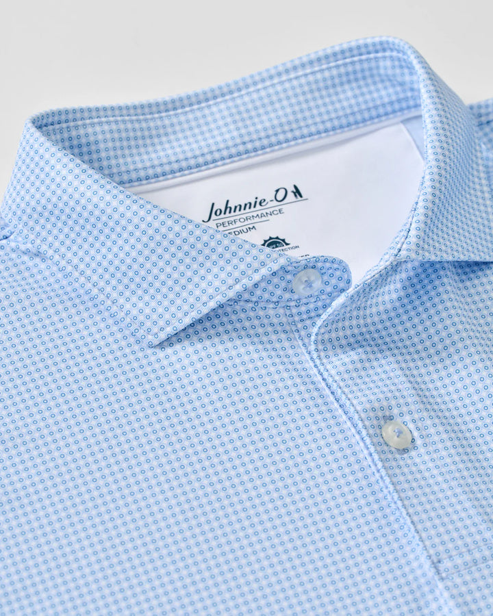 Johnnie-O Performance Jersey Polo - Dot Neat: Sailor