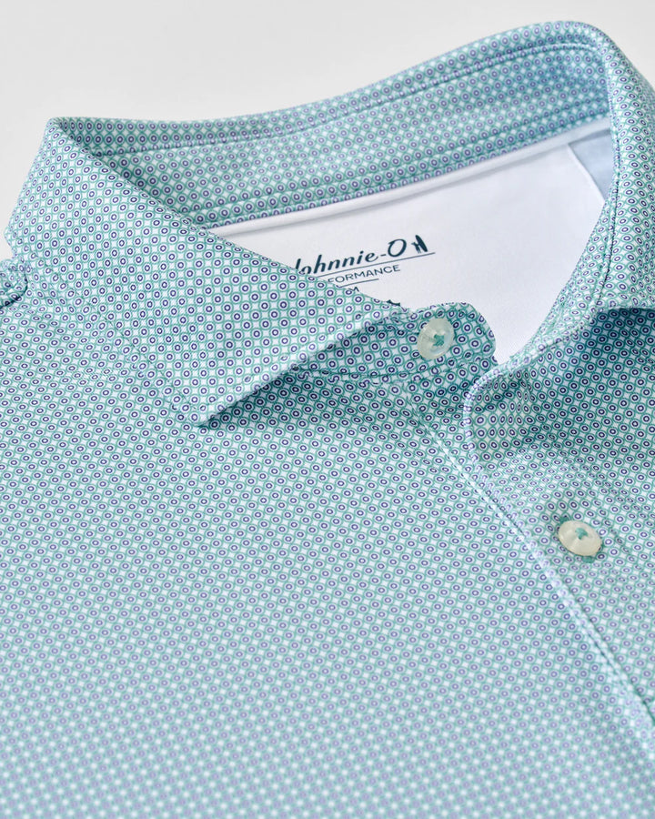 Johnnie-O Performance Jersey Polo - Dot Neat: Sublime