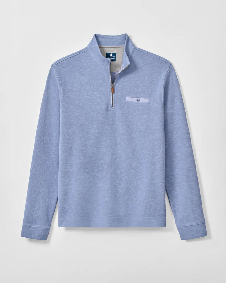 Johnnie-O Flame Stitch 1/4 Zip Pullover: Cloudburst