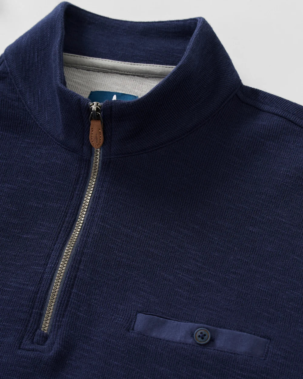 Johnnie-O Flame Stitch 1/4 Zip Pullover: Navy