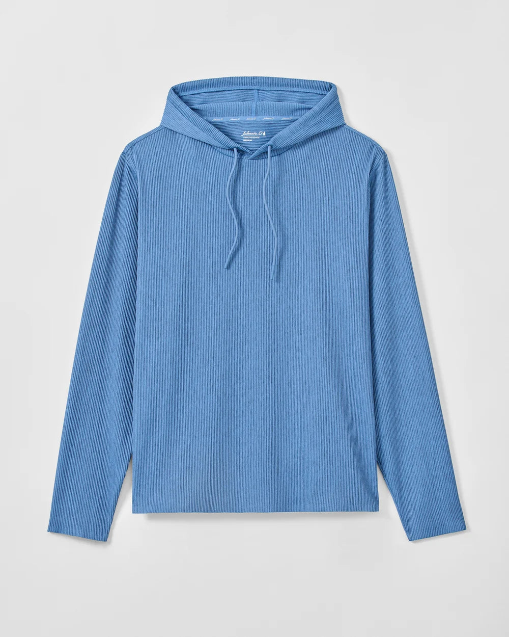 Johnnie-O Hoppin Ribbed Knit Performance Hoodie: Heather: Sailor