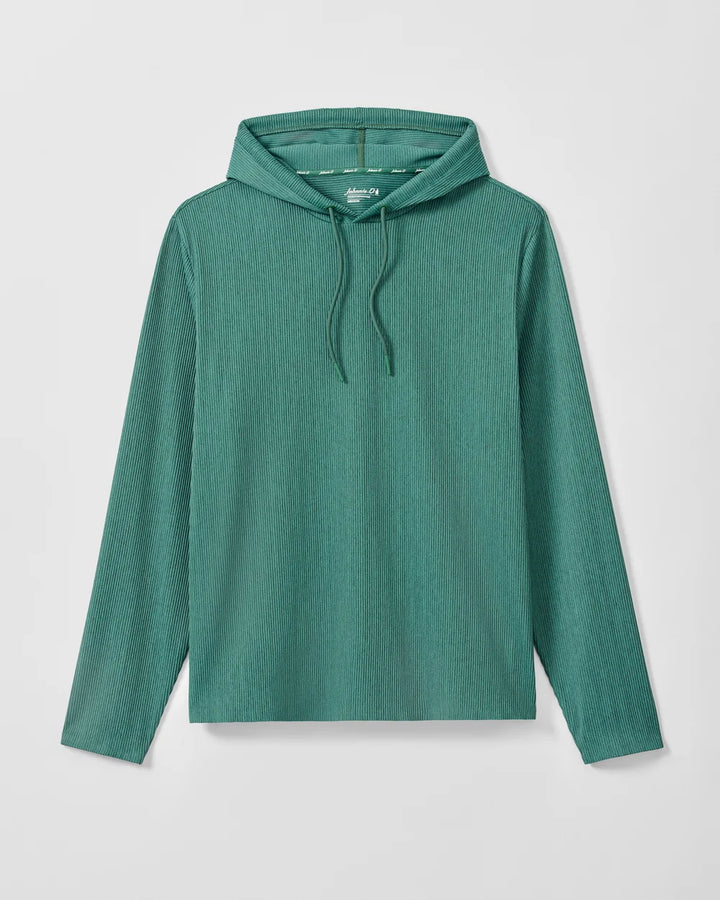 Johnnie-O Hoppin Ribbed Knit Performance Hoodie: Heather: Zest