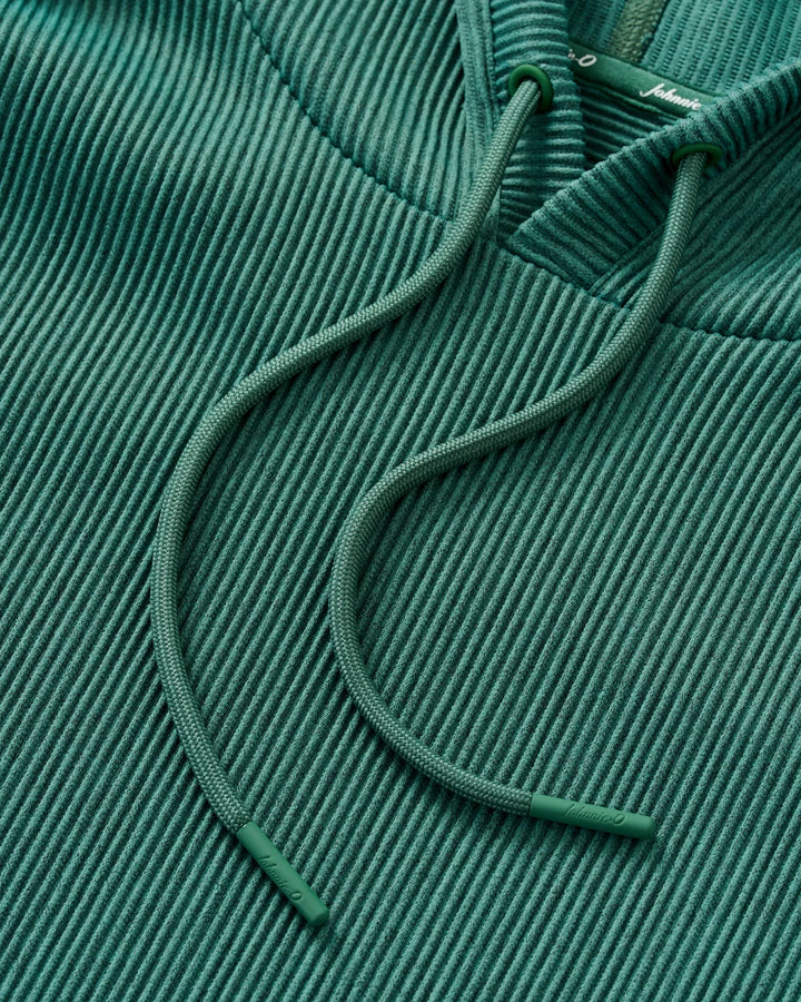 Johnnie-O Hoppin Ribbed Knit Performance Hoodie: Heather: Zest