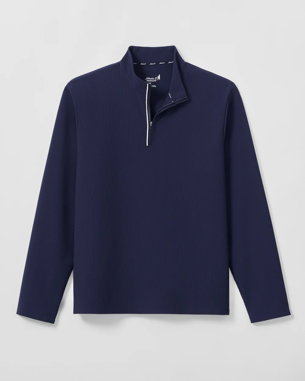 Johnnie-O Hoppin Ribbed Knit Performance 1/4-Zip Pullover: Navy