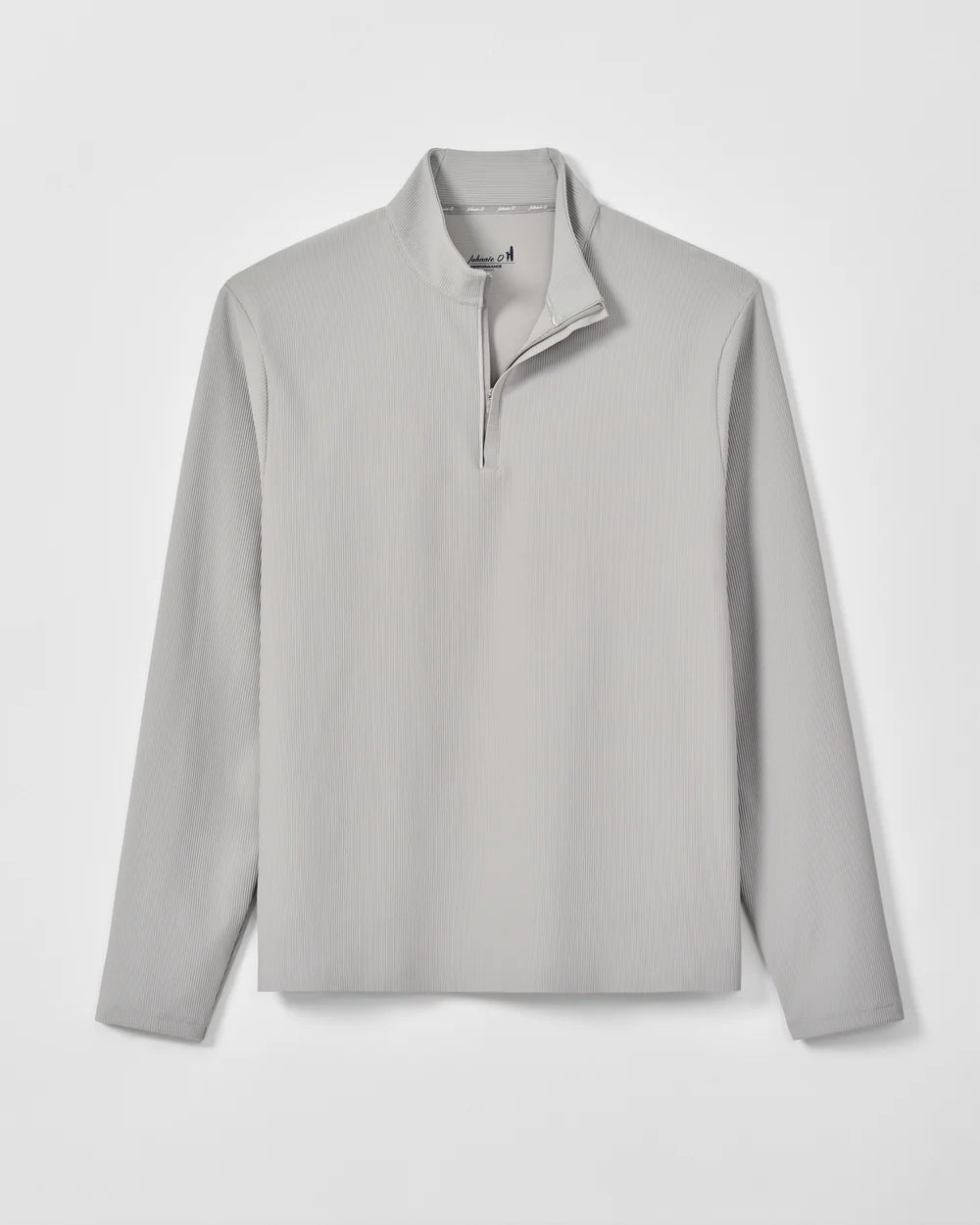 Johnnie-O Hoppin Ribbed Knit Performance 1/4-Zip Pullover: Seal