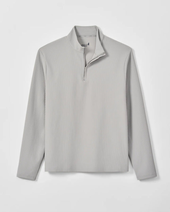 Johnnie-O Hoppin Ribbed Knit Performance 1/4-Zip Pullover: Seal