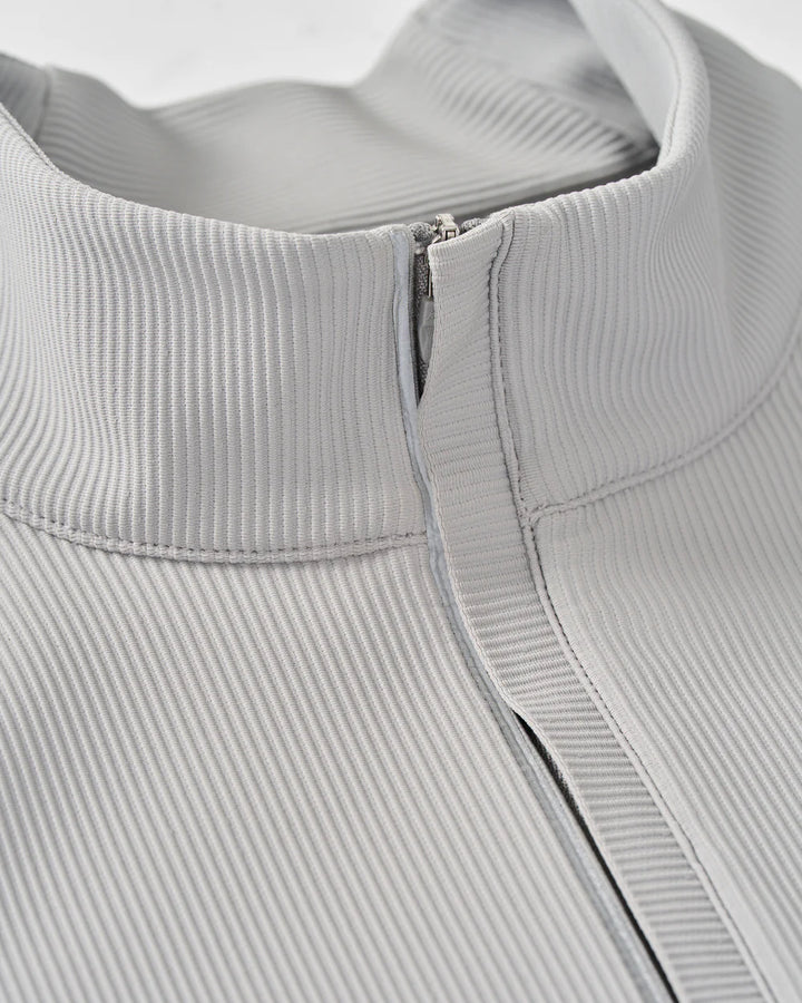 Johnnie-O Hoppin Ribbed Knit Performance 1/4-Zip Pullover: Seal