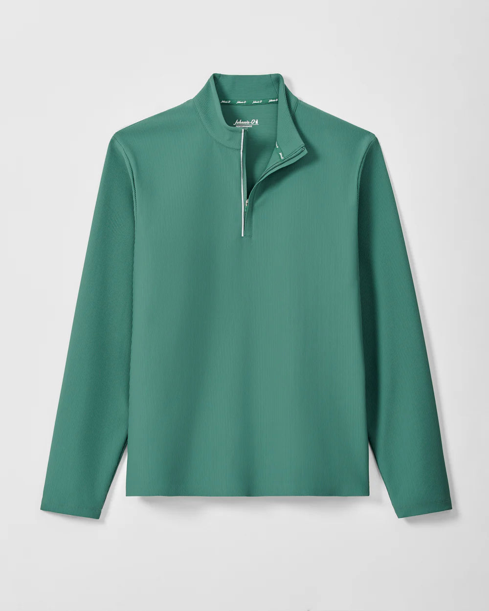 Johnnie-O Hoppin Ribbed Knit Performance 1/4-Zip Pullover: Zest