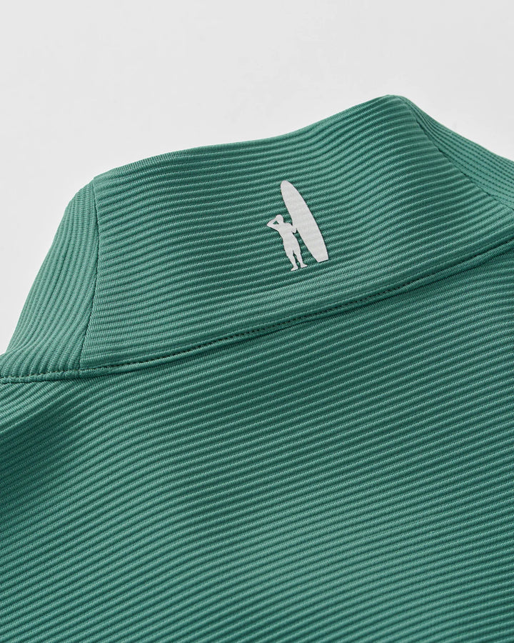 Johnnie-O Hoppin Ribbed Knit Performance 1/4-Zip Pullover: Zest