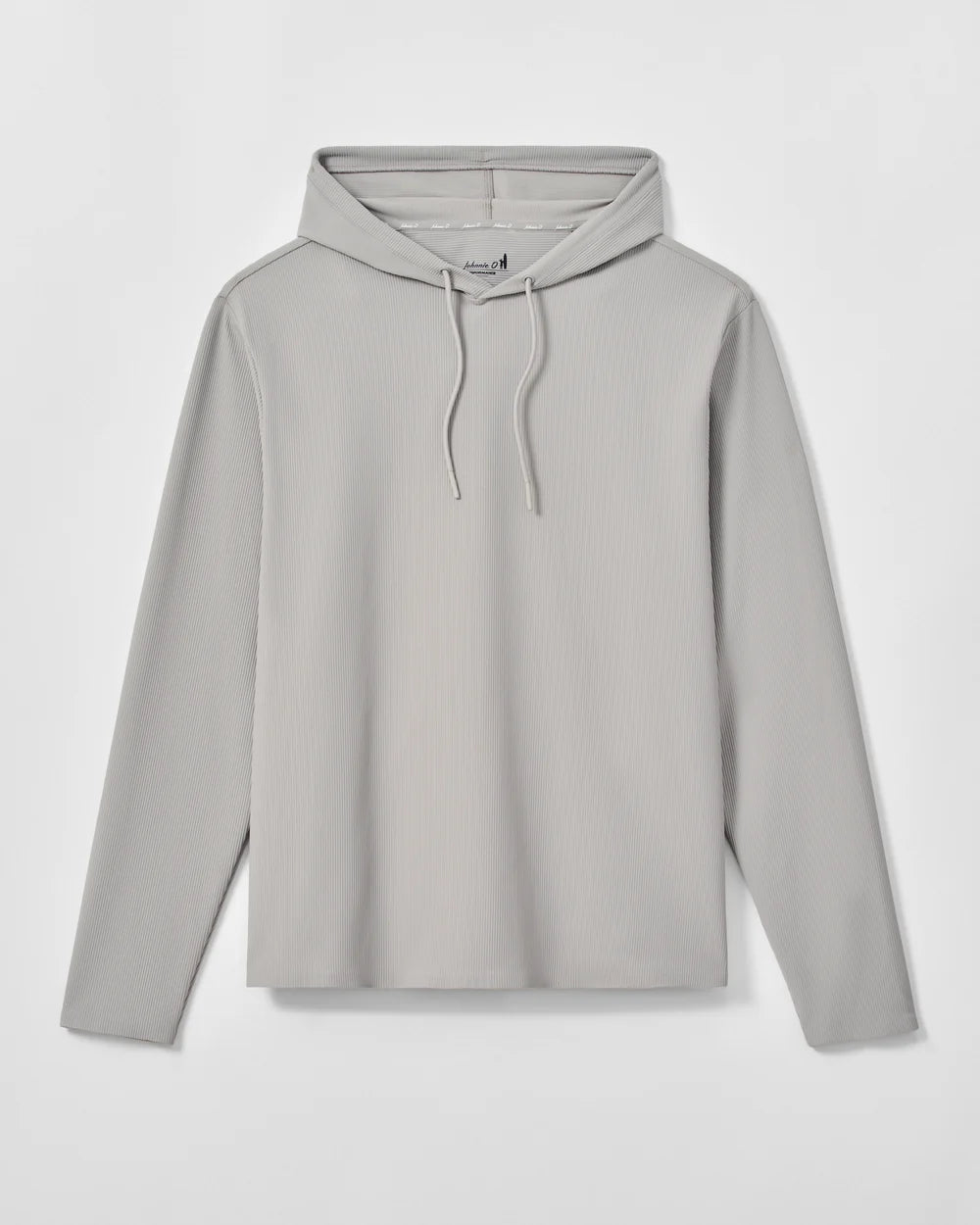 Johnnie-O Hoppin Ribbed Knit Performance Hoodie: Seal