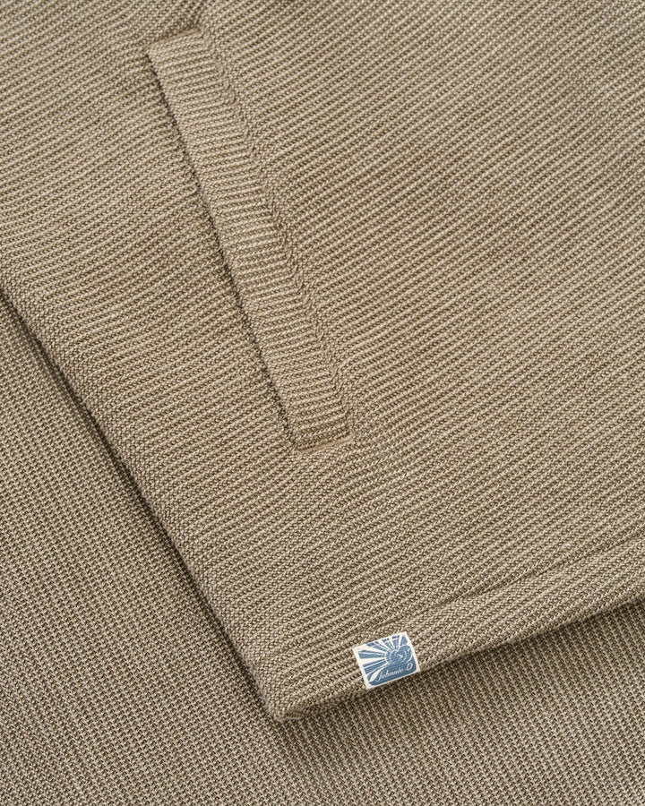 Johnnie-O Jersey Hooded Shacket: Tan