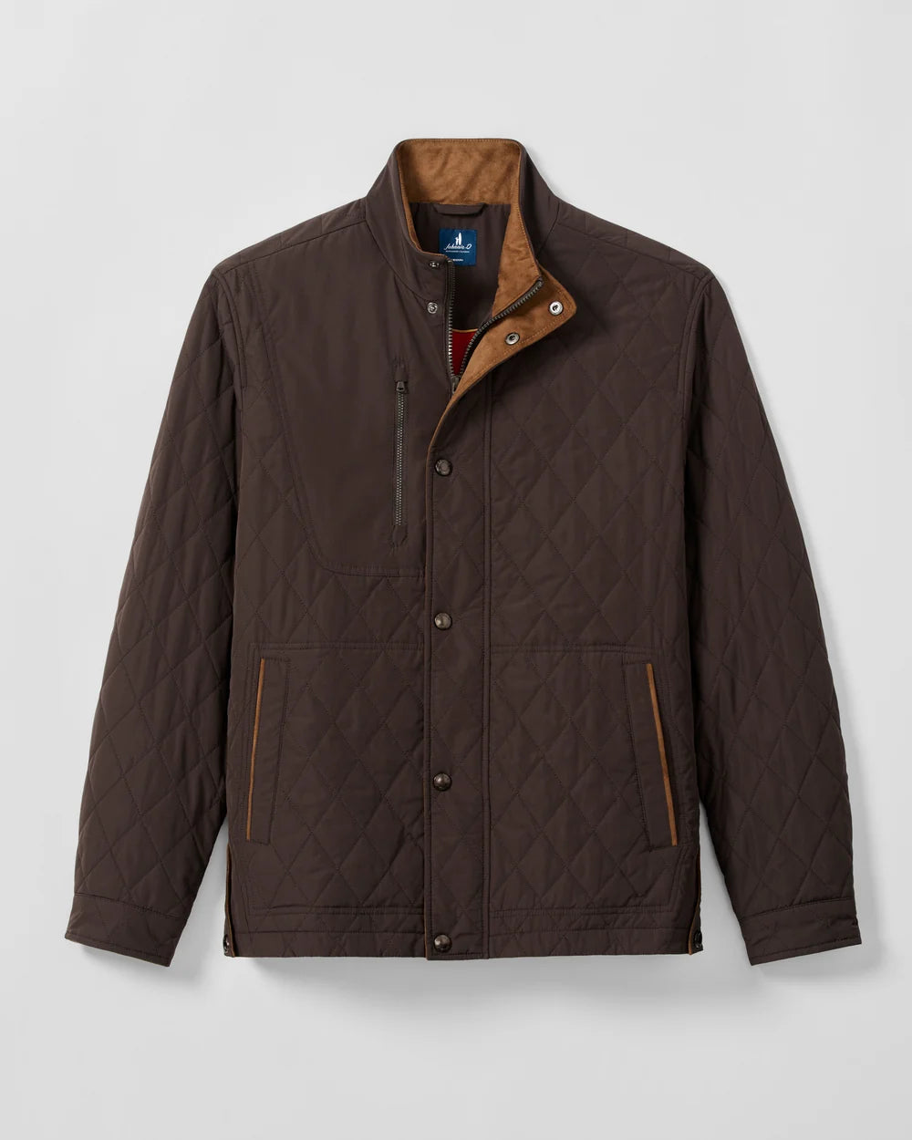 Johnnie-O Juno Quilted Snap Jacket: Cocoa