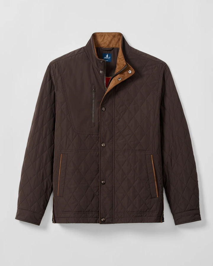 Johnnie-O Juno Quilted Snap Jacket: Cocoa