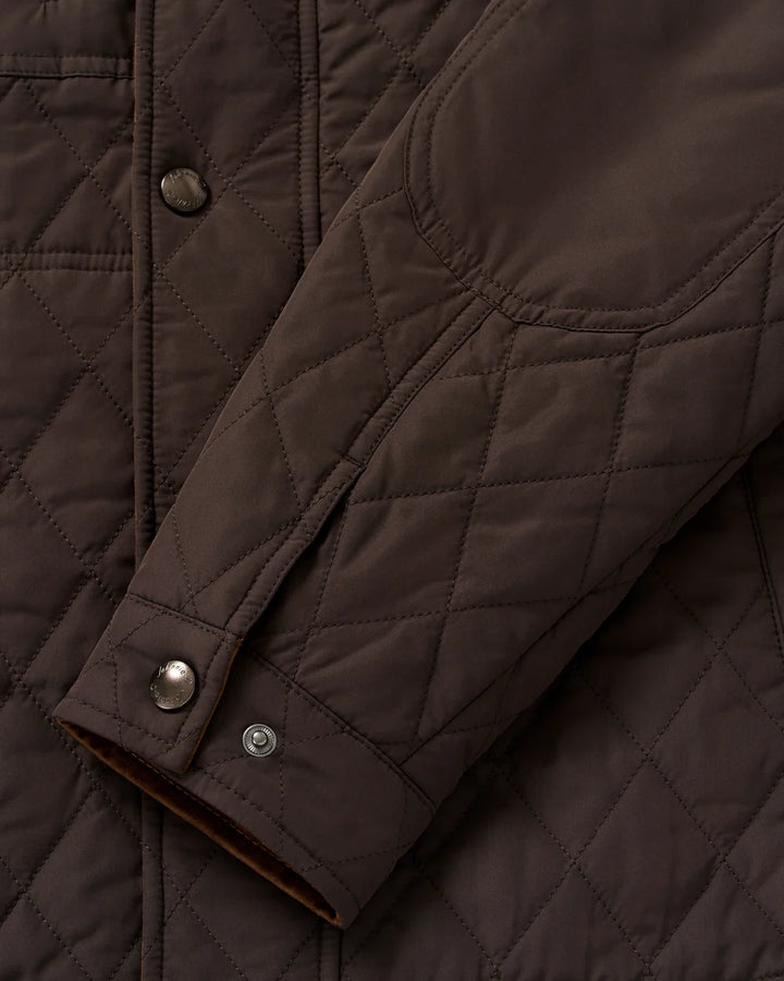 Johnnie-O Juno Quilted Snap Jacket: Cocoa