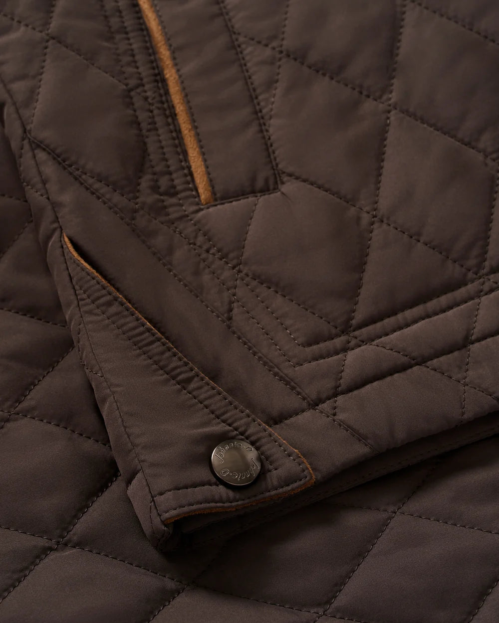Johnnie-O Juno Quilted Snap Jacket: Cocoa