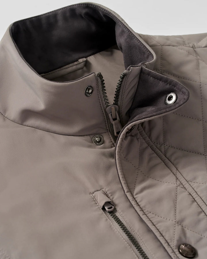 Johnnie-O Juno Quilted Snap Jacket: Magnesium