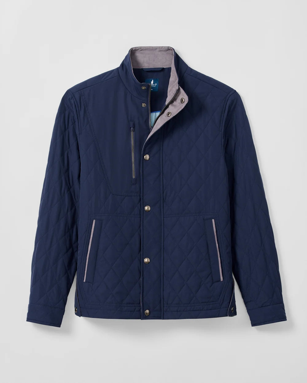Johnnie-O Juno Quilted Snap Jacket: Navy