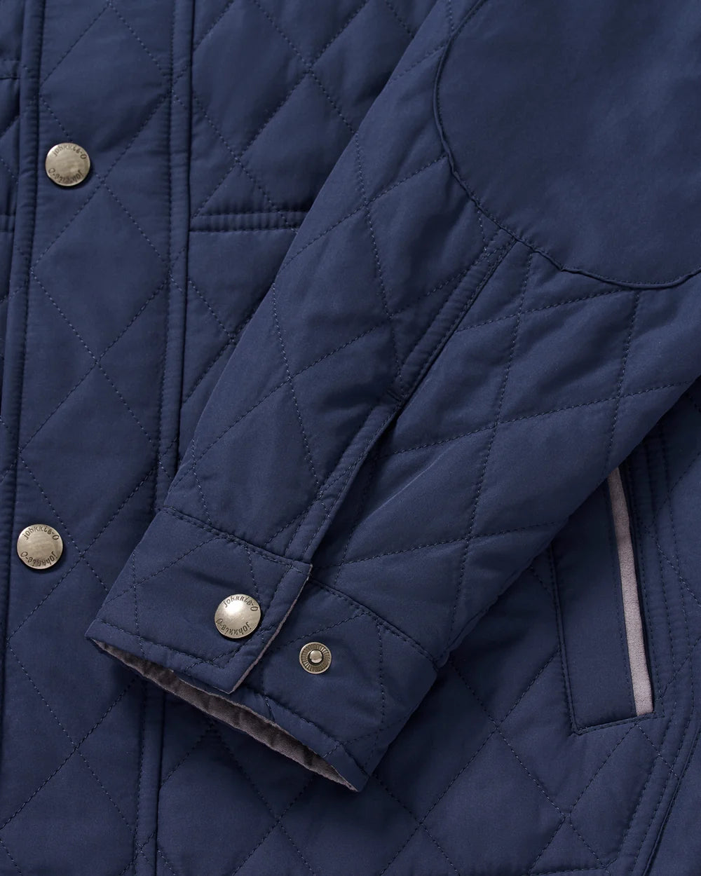 Johnnie-O Juno Quilted Snap Jacket: Navy