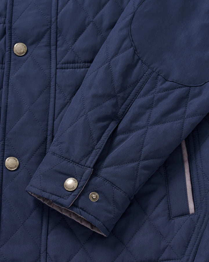 Johnnie-O Juno Quilted Snap Jacket: Navy