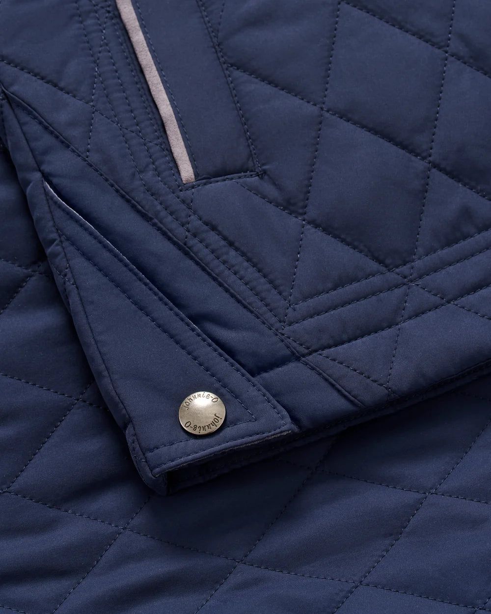 Johnnie-O Juno Quilted Snap Jacket: Navy