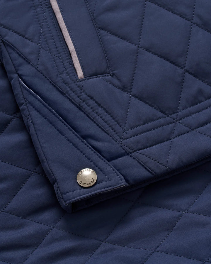 Johnnie-O Juno Quilted Snap Jacket: Navy